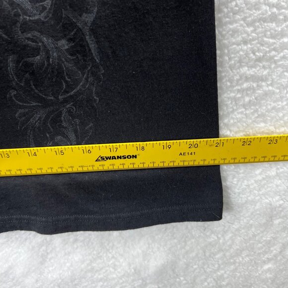 MMA Elite Mens L Black Graphic T Shirt Skull Cross Dagger Gothic Y2K Streetwear - Picture 6 of 8